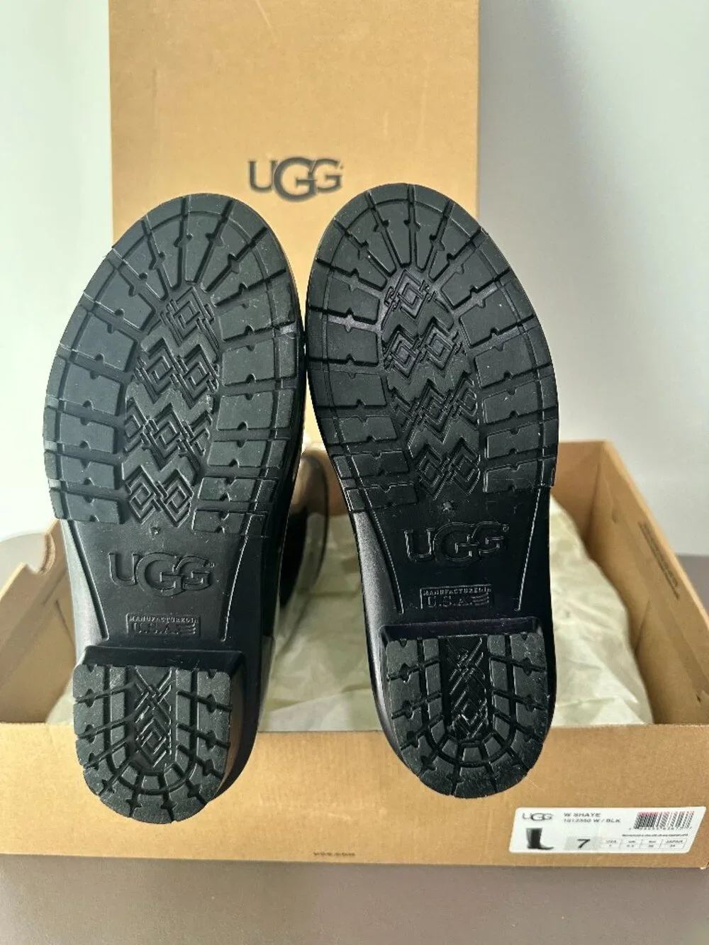 ☔🌈UGG Women Shaye Black High-gloss Finish Rain Boots